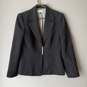 Tahari sz 8 black snap button work‎ career blazer Jacket